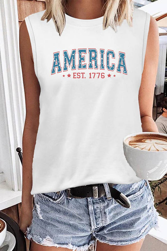 Summer 4th July America 1776 Tank Top