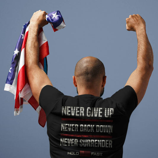 Mens T-Shirt Never Give Up