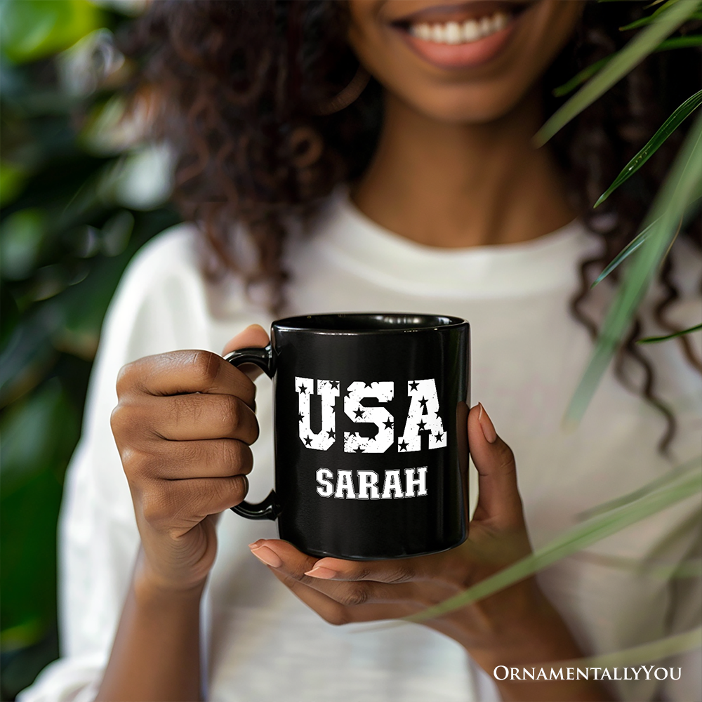 USA Block Letters Gift Mug