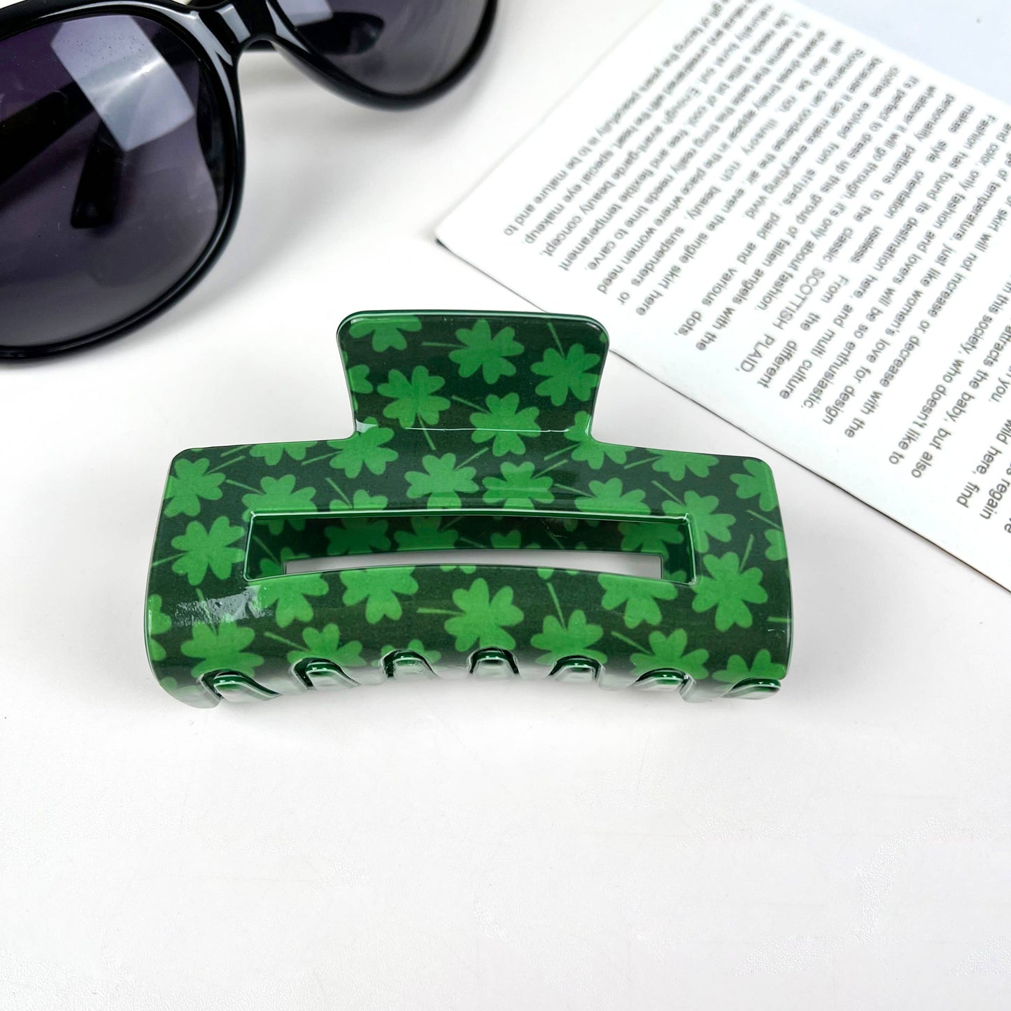 St. Patrick's Day shamrock hairpin