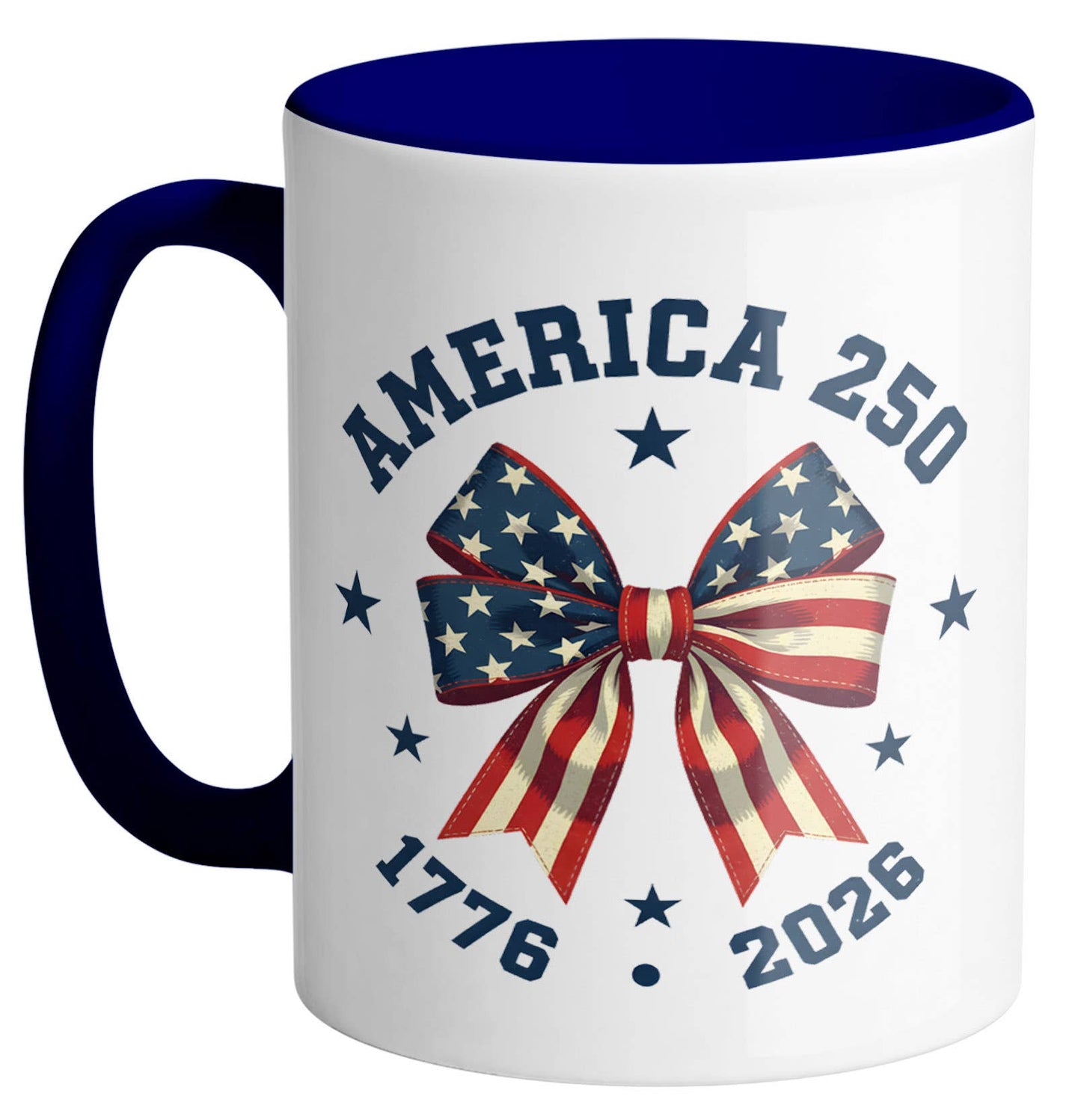 Patriotic Ribbon America 250 Ceramic Mug