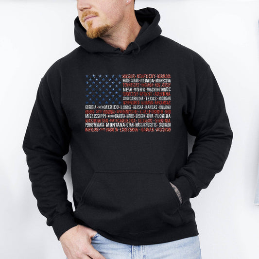 American Flag 4th of July Hoodie