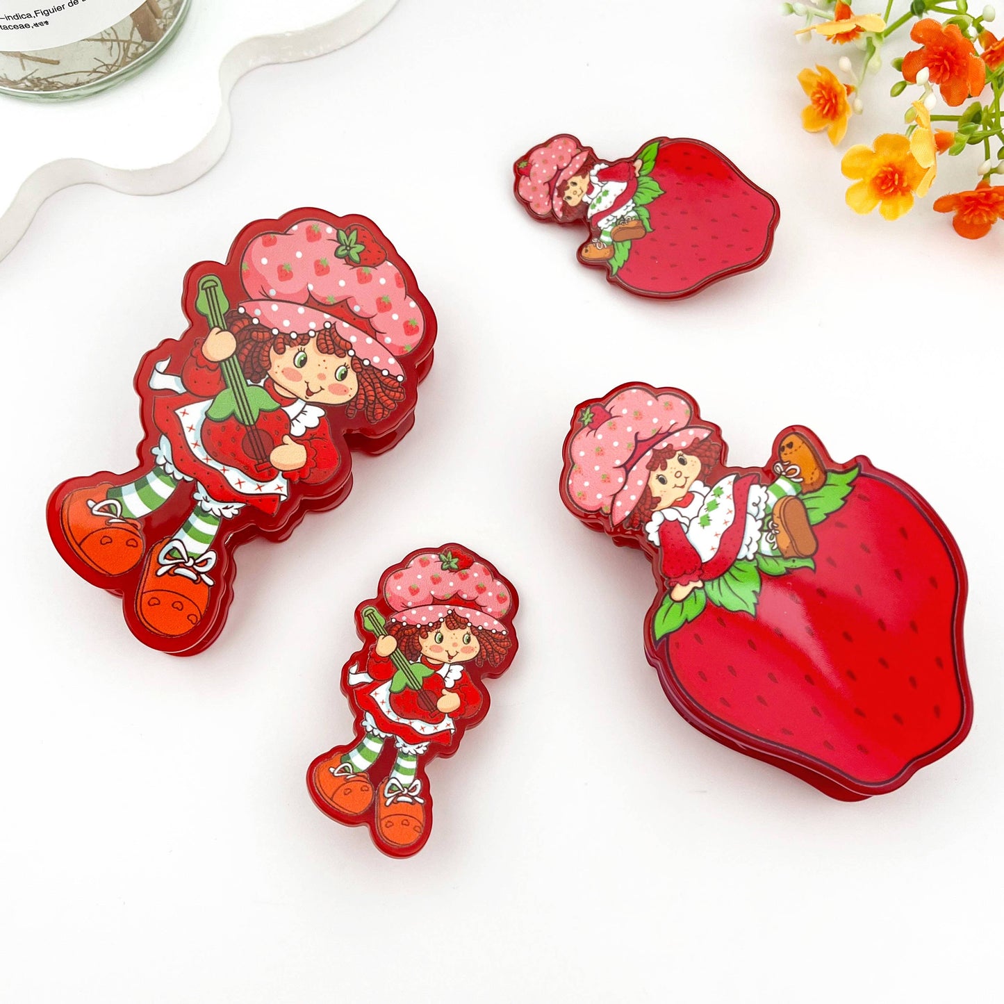 Cute Strawberry Girl Acrylic Hair Claw Clip