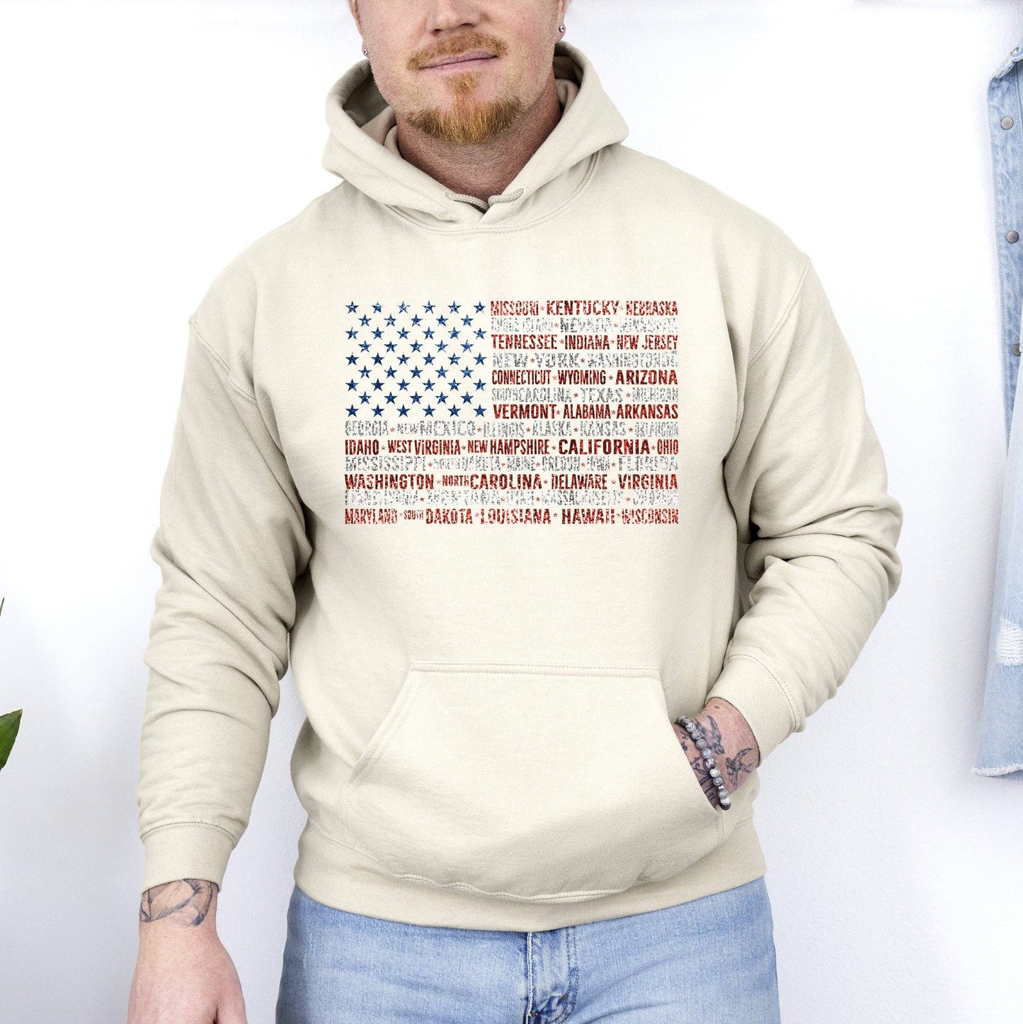 4th of July Hoodie with American Flag