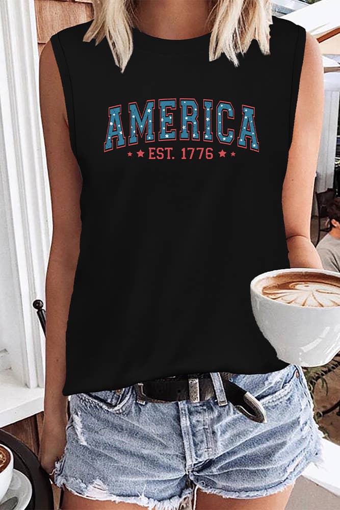 Summer 4th July America 1776 Tank Top