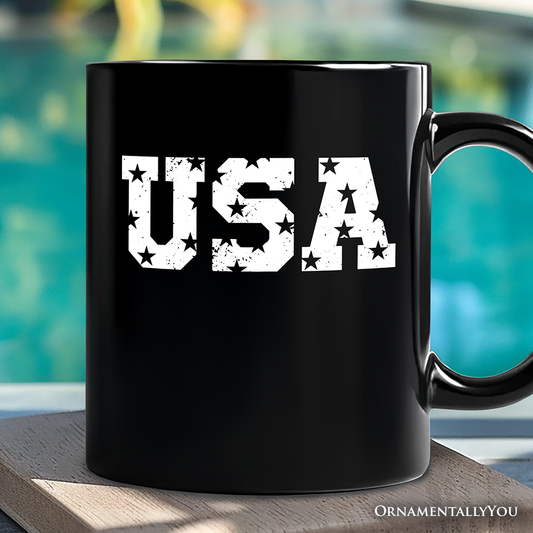 USA Block Letters Gift Mug