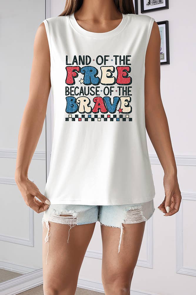 4th of July Graphic Tank Top
