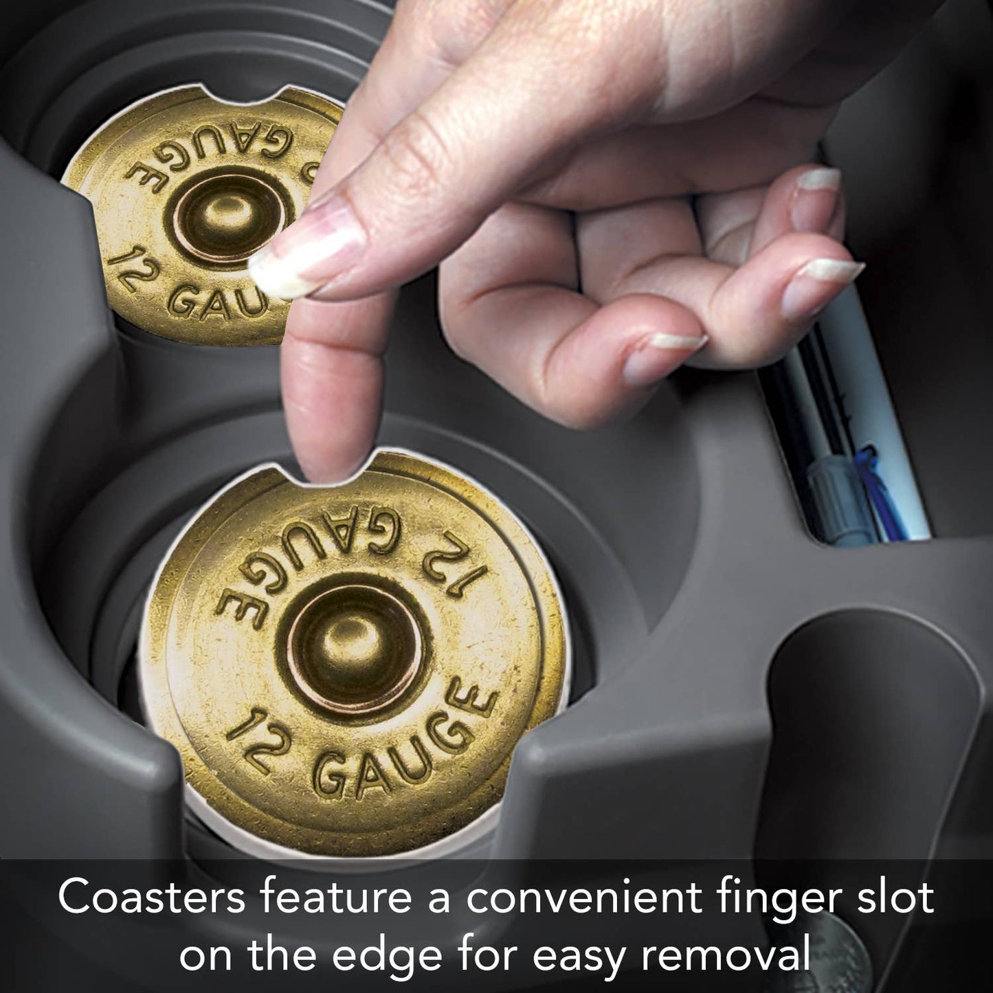 Shotgun Shell Bulk Stone Car Coaster