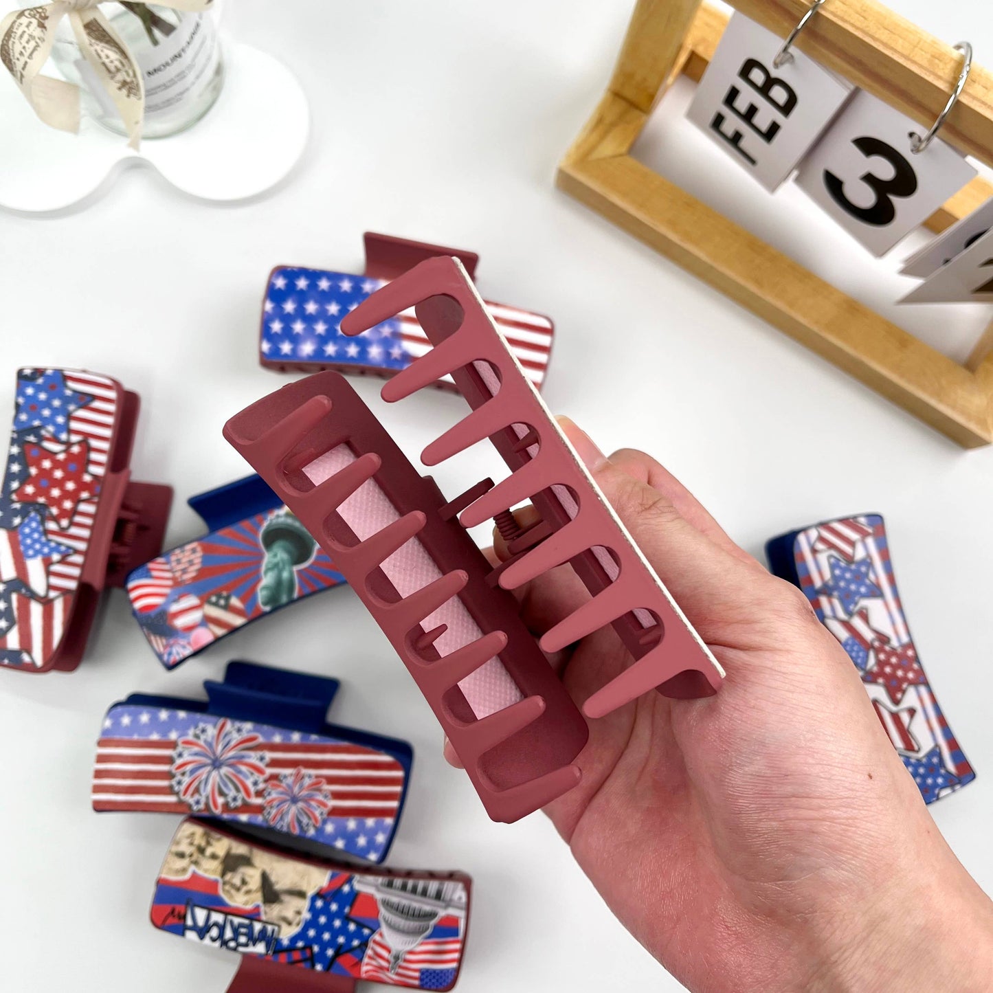 4“ Independence Day Hair Clip