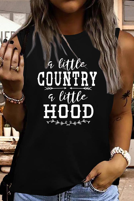 A Little Country A Little Hood Print Tank Top