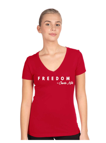 FREEDOM Vneck — Honoring Charlie Kirk
